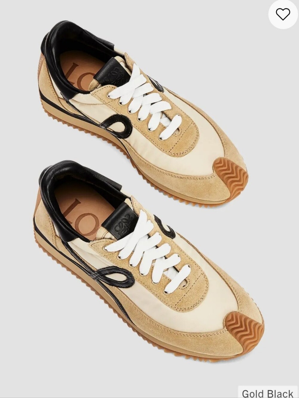 $890 LOEWE Flow Runner 2.0 Suede Nylon Sneakers Beige EU 45 US 12 BNIB - Picture 3 of 15